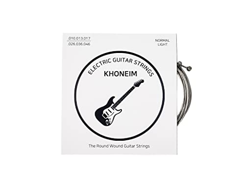 Khoneim Electric Guitar Strings 4 Pack Nickel Plated 6 Strings - Light 010-046 #TOP1