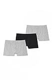 C&A Herren Trunk Unterwäsche 3er Pack|Multipack Baumwolle|Stretch Streifen hellgrau-Melange XL