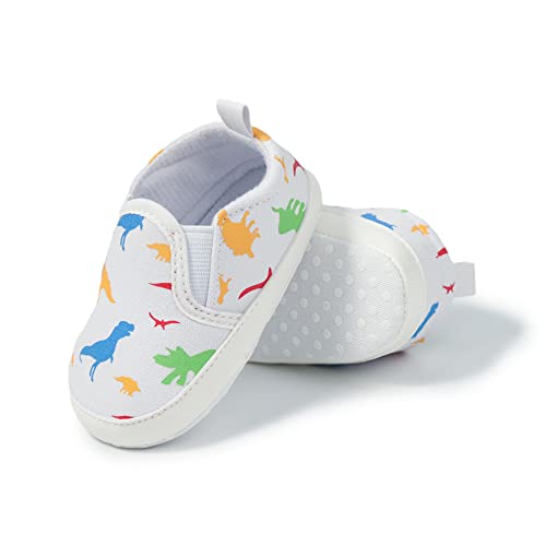 Meckior Infant Baby Girls Boys Canvas Shoes Soft Sole Toddler Slip On Newborn Crib Moccasins Casual Sneaker Austin Boy’s Flat Lazy Loafers First Walkers Skate Shoe