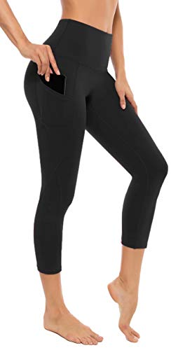 jonivey Women's Yoga Pants High Waist Workout Running Gym Capri Leggings with Pockets