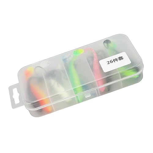 Conjunto de Isca Macia, Conjunto Portátil de Isca de Pesca de Silicone de Cor Brilhante de 7cm para