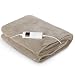 Produktbild Todeco - Heizdecke, Beheizte Decke - Timer-Einstellung: 1/2/3 Stunden - Temperatureinstellung: 20 °C, 25 °C, 30 °C, 35 °C, 40 °C und 45 °C - 160 x 130 cm, Khaki