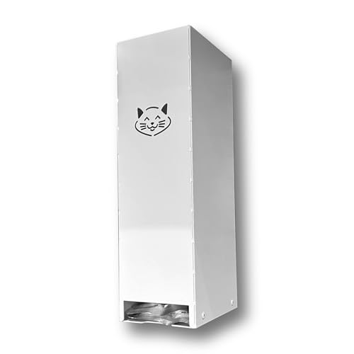 Jakes Farm Yard Wall Mounted Cat & Pet Food Pouch Dispenser – White Finish - 20+ Pouch Capacity – Easy Refill & Removal - Space-Saving, Tidy - Steel Organiser for Wet Food – UK Made