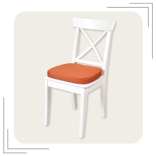 SOFTILLO Comfortable Chair Cushion With Ties - 42x40x5cm - Indoors/Outdoors Seat Pads Cushion Pad - For Dining, Living Room, Garden, Patio, Office Chairs – Thick Portugal Fabric – (Orange, Pack of 1) - Cosy Home Interiors SOFTILLO Comfortable Chair Cushion With Ties - 42x40x5cm - Indoors/Outdoors Seat Pads Cushion Pad - For Dining, Living Room, Garden, Patio, Office Chairs – Thick Portugal Fabric – (Orange, Pack of 1) - Image 5