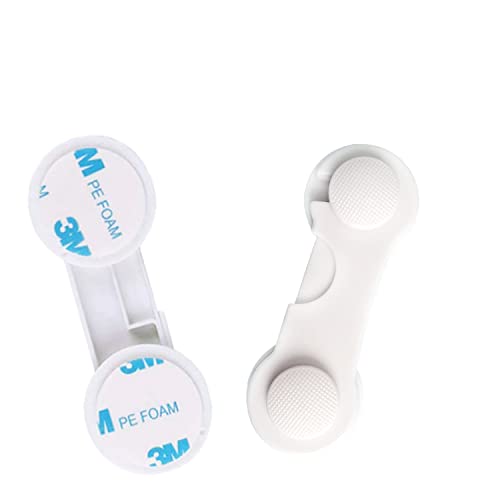 Miniatura 6 de Pack De 10 Cerraduras Adhesivas De Seguridad Para Puertas Bebe Y Niños, Cierre Seguridad Cajones Bebe Protector Cierres Para Armarios, Ventanas, Nevera