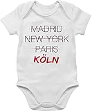 Shirtracer Baby Body Junge Mädchen - Baby Fahnen und Flaggen - Weltstadt Köln - 1/3 Monate - Weiß - BZ10