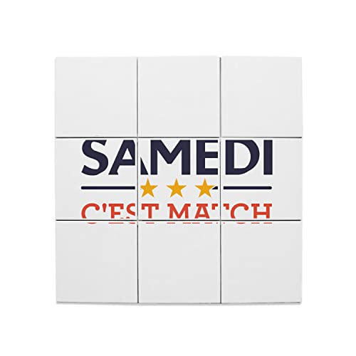 Carreaux céramique thématique sport ballon idée cadeau originale pour supporter de foot et rugby