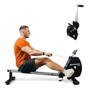 Mobiclinic® fitness, Roeiapparaat, Rowfit, 8 weerstandsniveaus, Stil, Magnetische weerstand, Lcd-monitor, Mobiele telefoonhouder, Tot 120 kg, 6 kg vliegwiel, Thuisgym