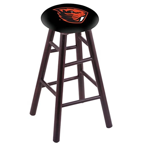 Holland Bar Stool Co. Maple Counter Stool in Dark Cherry Finish with Oregon State Seat by The