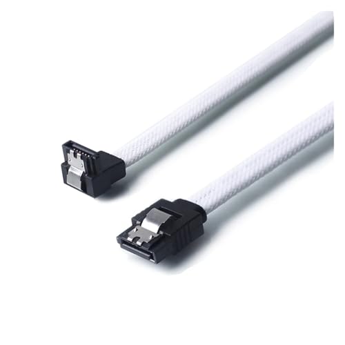 Cable de datos SATA 3.0 III 50 cm ángulo recto con funda de nylon miniatura 2