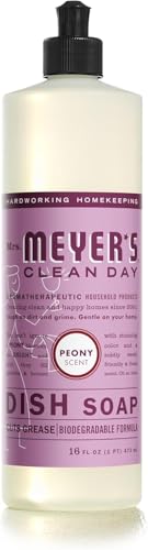 Image of Mrs. Meyer's Clean Day LIMITED EDITION Liquid Dish Soap, 16 fl oz, Variety Pack of 5 Scents - Peony, Mint, Acorn Spice, Fresh Cut Grass, Orange Clove