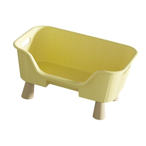 Leefasy Pet Hammock Bed Furniture Universal Lounge Easy Cleaning Rest Activity Centre Raised Cat Cot Cat Sleeping Nest for Cats, M Yellow