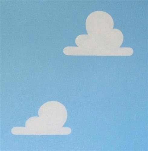 Cloud Stencils Used In Toy Story Room - Set Of Two - One Large Cloud Stencil - 17 1/2 X 11 1/2