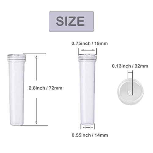 Image of JFFX Floral Water Tubes, 2.8 Inch, Clear, 20 Pcs | Plastic Flower Vials with Caps for Flower Arrangement Decoration, Bouquet Accessories, Florist Supplies