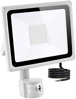 Security Lights Outdoor Motion Sensor 100W, 10000LM PIR LED Floodlights 6500K Cold White IP65 Waterproof Outside Lights with Sensor, Timer Motion Sensor Flood Light Wall Lightfor Backyard, Garden
