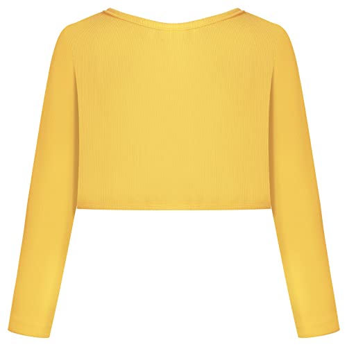 Bonny Billy Girls' Long Sleeve Knit Bolero Cardigans Jacket Cover Up Sweater