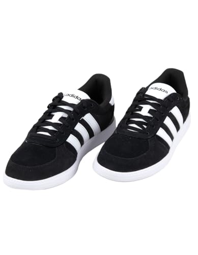 adidas Breaknet Sleek Suede Womens Shoes, Black/White, 5.5