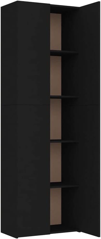 【Priority Shipping】 Staff Locker, Office Storage, for School, Gym, Home, Office Locker Compartment Office Cabinet Black 23.6"x12.6"x74.8" Chipboard