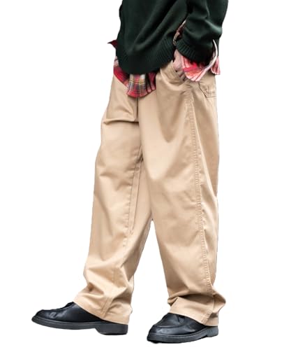 [ウィゴー] 男女兼用 イージーパンツ ワイドパンツ ズボン ボトムス ロングパンツ 服 シンプル 通年 定番 ギフト プレゼント 服 秋服 冬服 春服 春 夏 秋 冬 メンズ S タイプD(チノストレート) ベージュ - WEGO(ウィゴー) - 商品画像