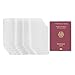 Welsberg 5X Reisepass Schutzhülle Transparent Matt Reisepasshülle Passporthülle Organizer für Europa