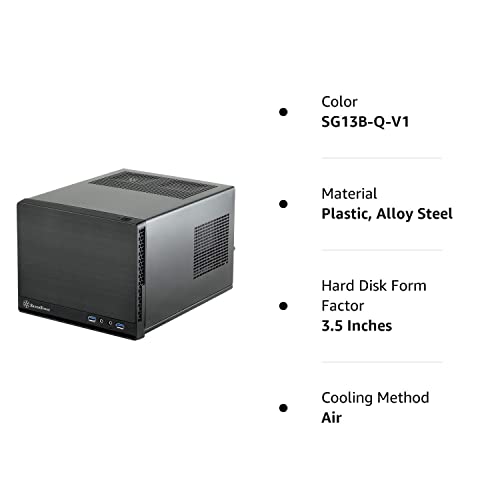 Silverstone Tek Mini-Dtx, Mini-Itx Small Form Factor Computer Case With Faux Aluminum Front Panel Cases Sg13B-Q #TOP7