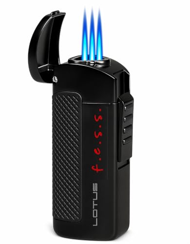Encendedor F.E.S.S. CEO Triple Antorcha Metal Negro miniatura 1