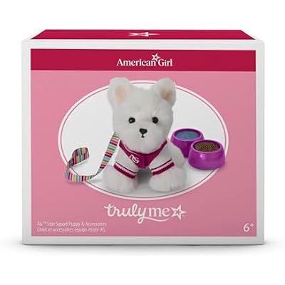 American Girl, Truly Me 18-inch Doll Accessories, AG Star Squad Puppy & Accessories, Coconut Chip, for Ages 6+