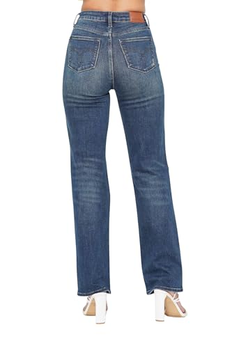 Judy Blue Women's High Waisted Ripped Knee Dad Jeans3