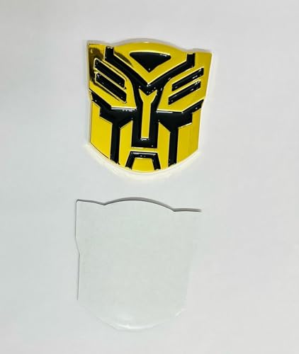 Image of Emblems for Car & Bike Metal Lo.go and Grill Me.tal Lo.go, Auto Accessories for Car Emblem 3D Badge Auto Racing Sport Sticker Grand Tourer Decal. (Small Golden Black TRANSFORMERR Logo)
