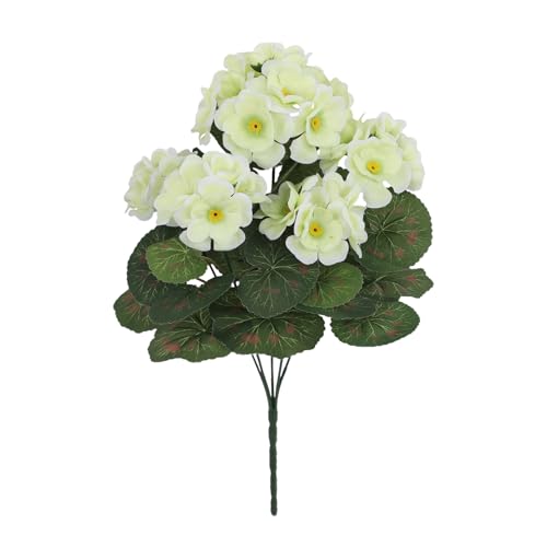 Genérico artificial al aire libre, plantas falsas de geranio, decoración exterior, multipropósito, mesa decoración, decoración perfecta para bodas, fiestas y espacios en casa