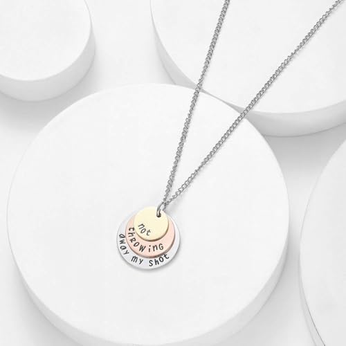 Image of HANRESHE Gift Necklace Not Throwing Away My Shot Necklace Rise Up Tri-Layer Broadway Musical Pendants Jewelry Gift