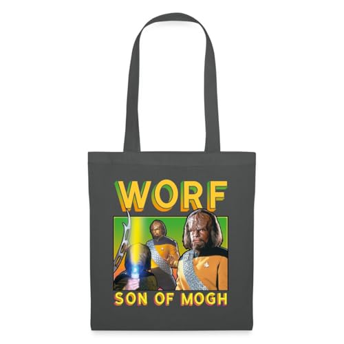 Spreadshirt Star Trek The Next Generation Worf Stoffbeutel, One size, Graphite
