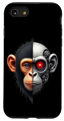 �ʔ��������{�b�g�Z�p�T�C�{�[�OAI�����{�b�g���� Monkey Robot Tech AI Ape �X�}�z�P�[�X iPhone SE (2020) / 7 / 8 �p