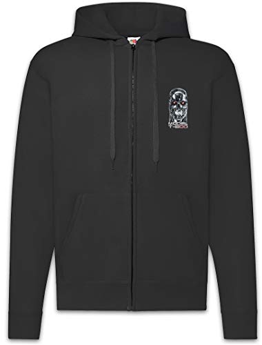 Sweat à capuche Skullhead Urban Backwoods pour homme veste zippée noire