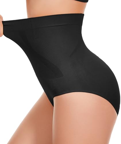 SIMIYA Tummy Control Knickers High Waisted Shapewear for Women, Body Shaper Under Dresses, Pull In Knickers for Stomach, Hold Me In Pants for Party, Wedding & Everyday Wear Black