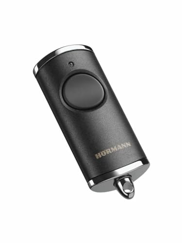 Hörmann Handsender HSE1 868-BS (Struktur Chrom schwarz mit Tastenfunktion mit Öse für Schlüsselanhänger BiSecur Funktechnologie) 4511728