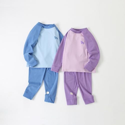Boys Girls Cotton 𝐏ajamas Long Sleeve Tops + Wide Leg Pants Fall Winter Sl𝐞epwear Loung𝐞wear Set Teen Kids Toddler 𝐏𝗝s3