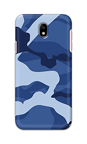Image of Printed Hard Back Cover Case for Samsung Galaxy J7 Pro | Samsung Galaxy J7 2017 Back Cover (Army Blue Pattern) -1302
