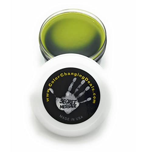 Black to Yellow Magic Paint Color Changing by Body Heat Thermochromic Fabric Paint Temperature Reactive for DIY Color Changing T-Shirts Shoes Arts Crafts Science Experiments