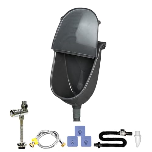 Urinal de pared de 28.5x38.5x18 cm con cubierta para garaje y baño