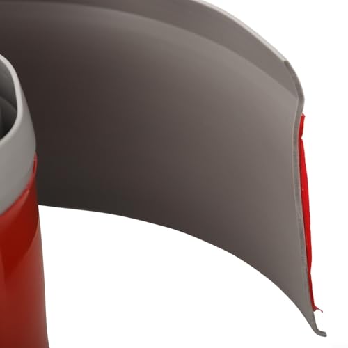 Dolvitrny Rodapié de PVC suave, 4 m x 8 cm, marrón oscuro/gris/amarillo, flexible y para una fácil instalación, respaldo duradero, para renovación del hogar y proyectos de bricolaje (gris)