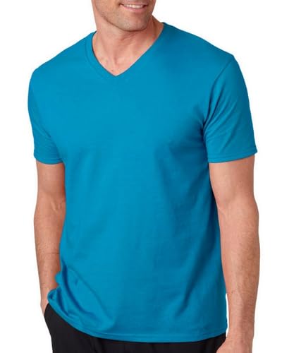 Gildan G64 V Softstyle T-Shirt col en v léger et respirant pour été