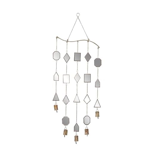 21 Stunning Garden Mirror Ideas to Transform Your Outdoor Space 6 Deco 79 Metal Geometric Indoor Outdoor Windchime Garden Decor with Glass Mirrors and Bells, Hanging Ornament 14" x 1" x 32", Brown