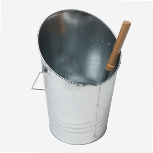 Miniatura 3 de Cubo De 7 L Y Pala Para Cenizas De Acero Galvanizado Werka Pro