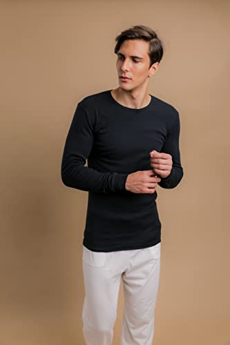 Cottonique-Mens-Hypoallergenic-Longsleeve-T-Shirt-Made-from-100-Organic-Cotton-Black