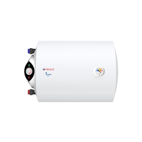 Image of Venus Audra LHS 15 Litre Storage Horizontal Water Heater (Geyser) | Ideal for False Ceiling Installation | Corrosion resistance | ISI | Free Flexible Hose | Guarantee - 7 Years on Inner Tank | 8 Bar