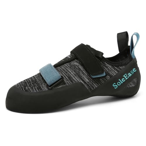 SoleEase Entry-Level All-Around Mens Womens Climbing Shoes for Gym and Sport Climbing (007Blue,45)