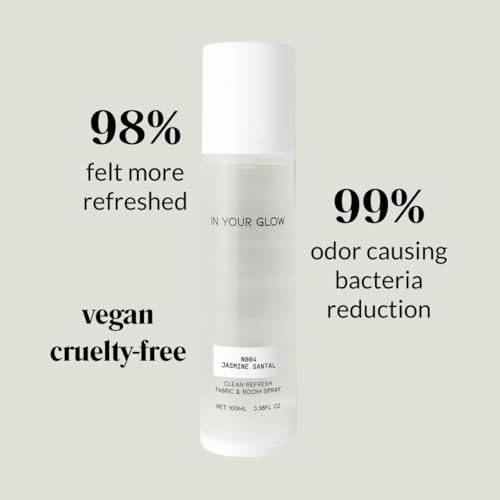 Image of In Your Glow Fabric & Room Mist Spray- Long-Lasting Clean Scent, Unisex Luxury Fragrance & Odor Eliminator, 100ml- N004 JASMIN SANTAL