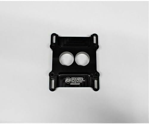 Part Synergy Replacement for Carburetor Adapter 1 in Thick 2 Hole Holley 2-Barrel to Square Bore Aluminum Black Anodized Direct Fit
