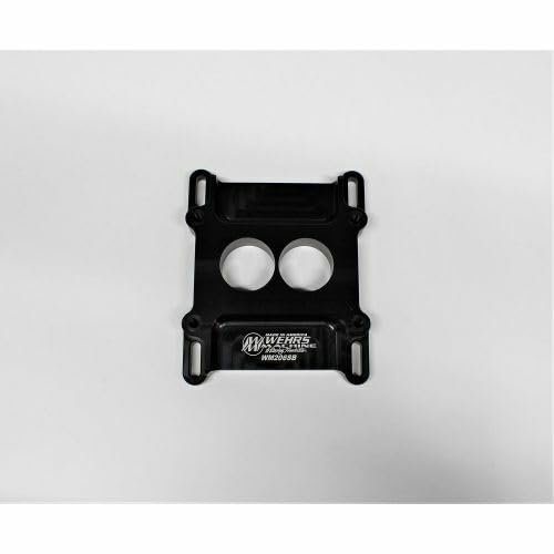 Part Synergy Replacement for Carburetor Adapter 1 in Thick 2 Hole Holley 2-Barrel to Square Bore Aluminum Black Anodized Direct Fit